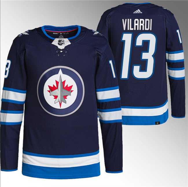 Men%27s Winnipeg Jets #13 Gabriel Vilardi Navy Stitched Jersey->winnipeg jets->NHL Jersey